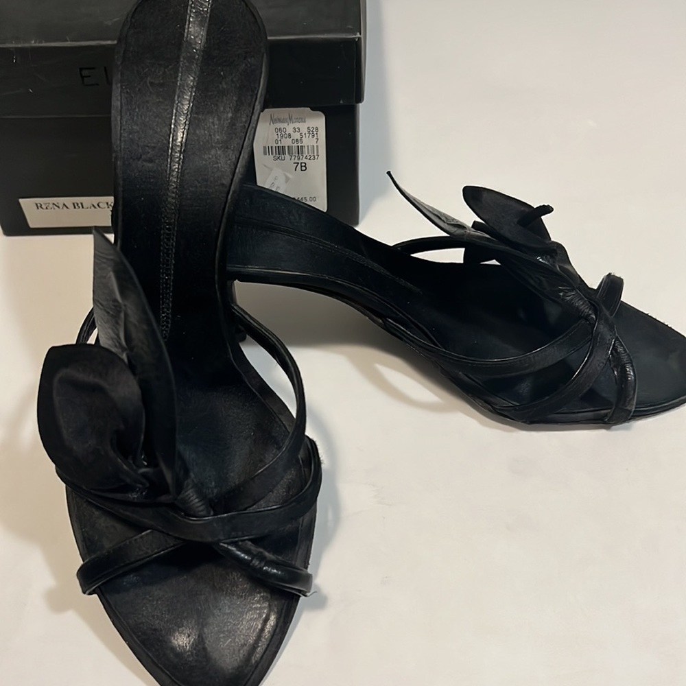 Elman Rena black silk/leather